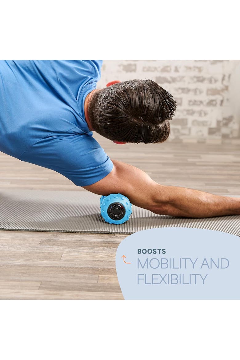 Velocity Vibrating Peanut Massage Ball  4Speed Deep Tissue Recovery Roller, Alternate, color, Blue