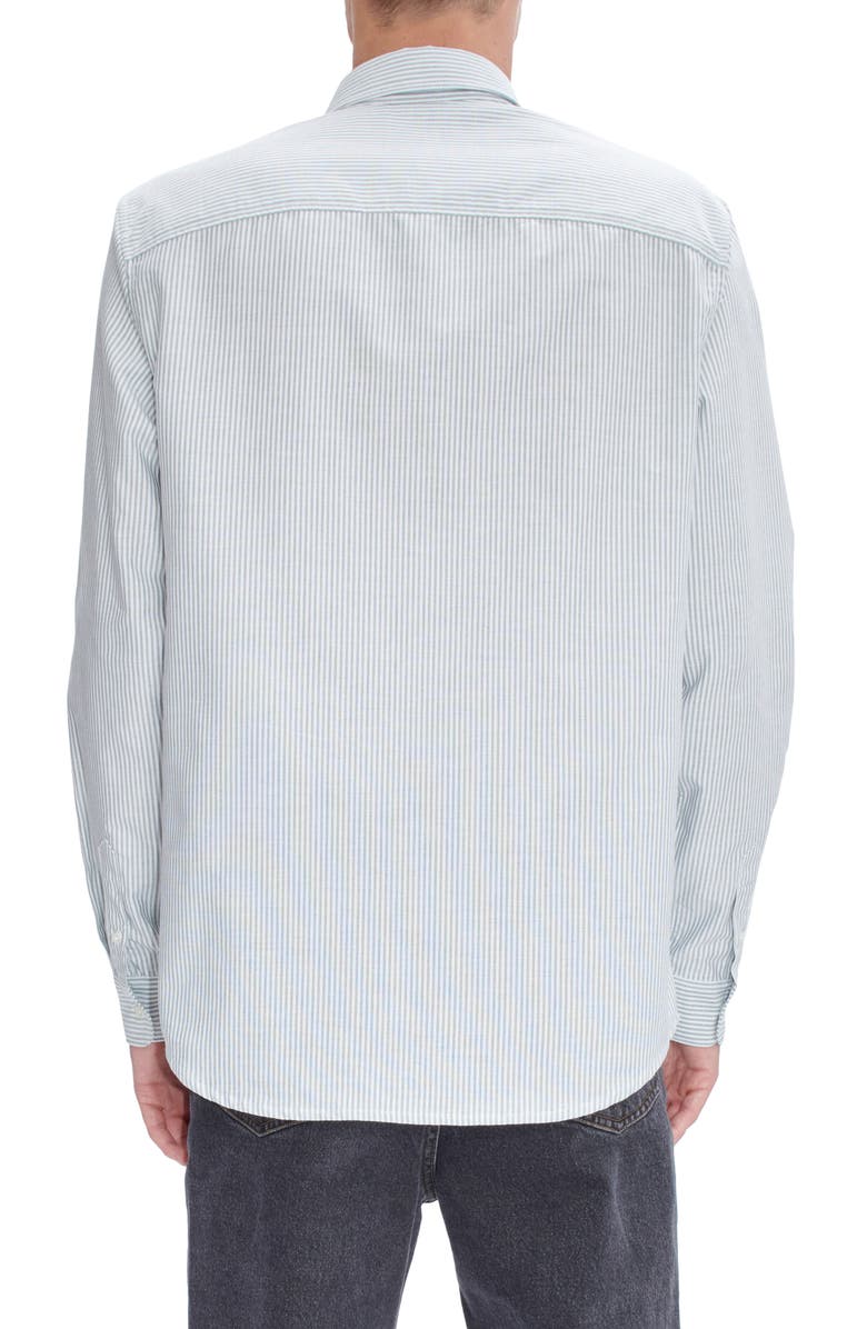 A.P.C. Chemise Greg Stripe Organic Cotton Button-Down Shirt, Alternate, color, 