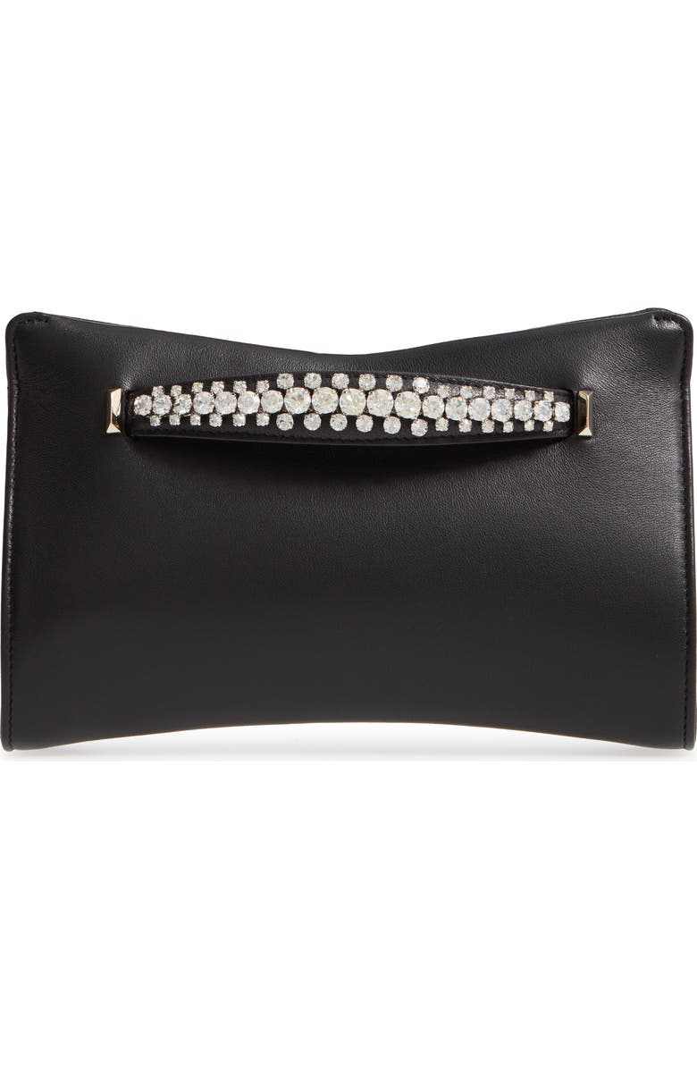 Jimmy Choo Nappa Leather Clutch with Crystal Bracelet, Main, color,
