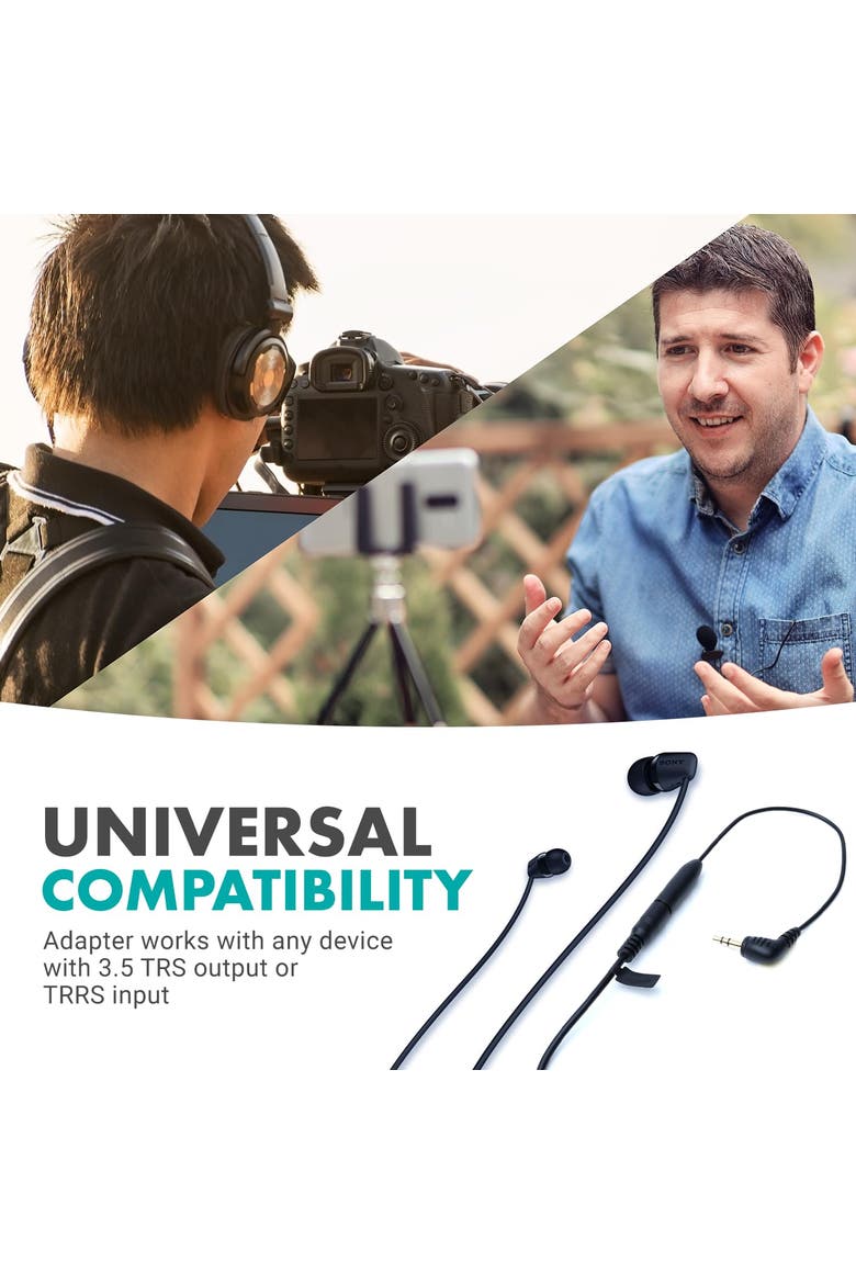 MC4 TRRS to TRS Adapter - 3.5mm Microphone Adapter Cable, Alternate, color, Black