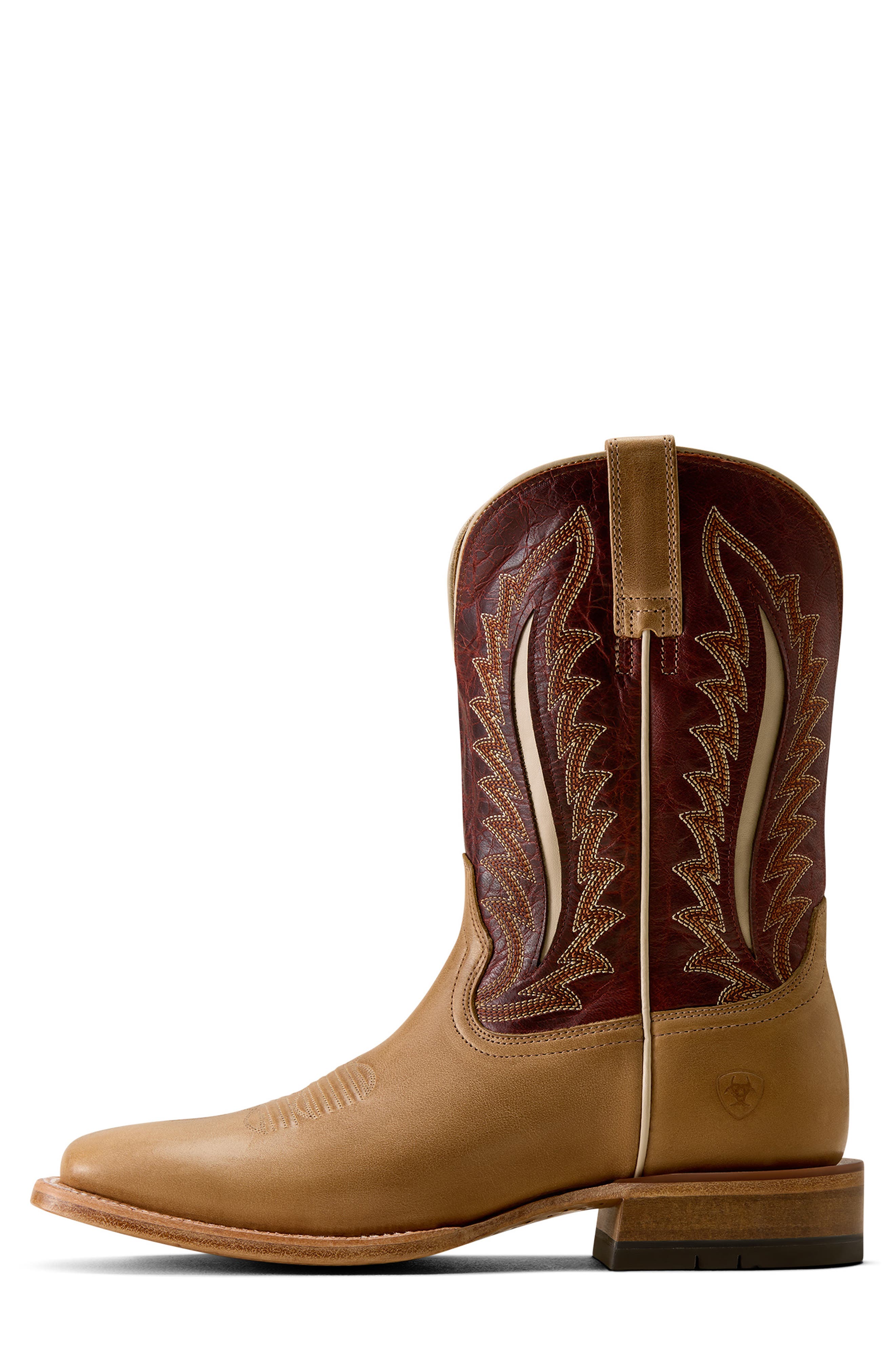 Gage Wide Square Toe Cowboy Boot, Alternate, color, FADED CARAMEL