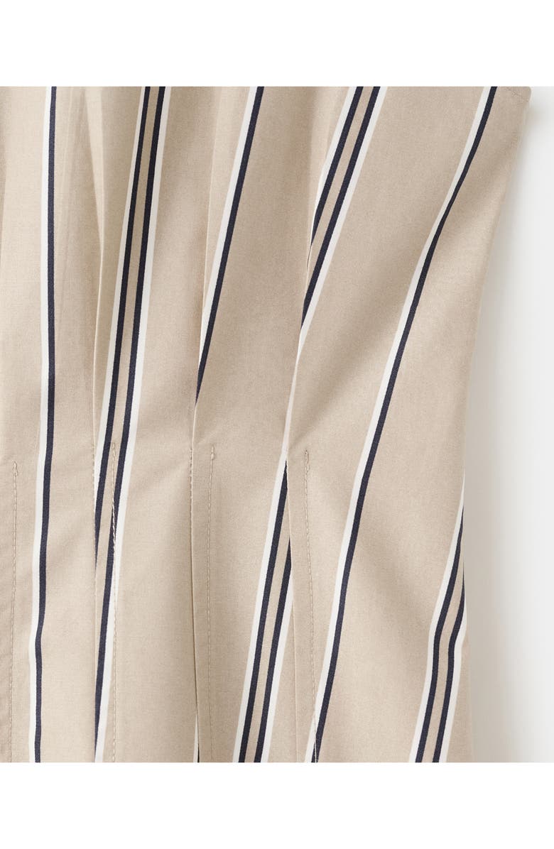 MANGO Stripe Sleeveless Midi Shirtdress, Alternate, color, 