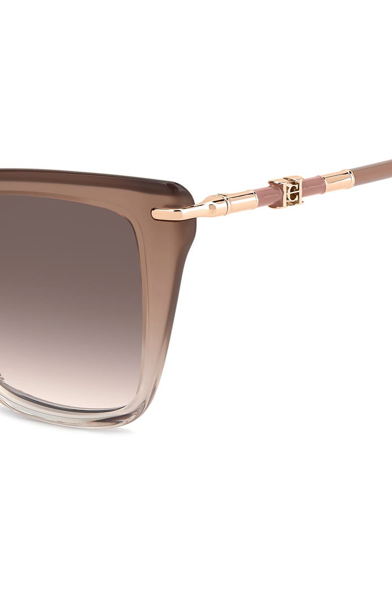 Carolina Herrera 54mm Gradient Cat Eye Sunglasses, Alternate, color, Beige/ Pink