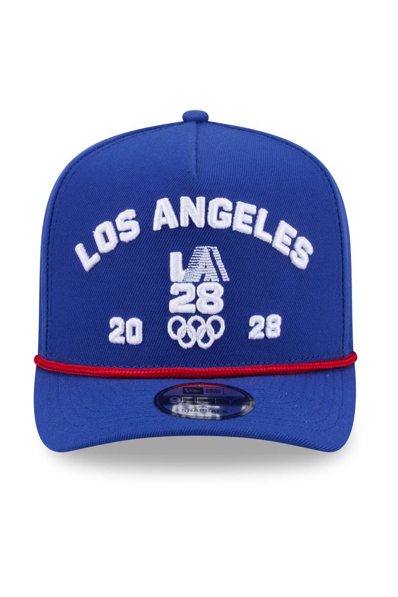 Men's New Era  Royal LA28 Rope A-Frame 9FIFTY Snapback Hat, Alternate, color, Royal