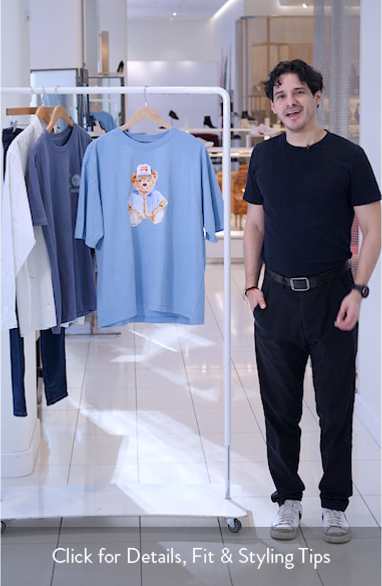 Watercolor Teddy Bear Graphic T-Shirt, sales video thumbnail