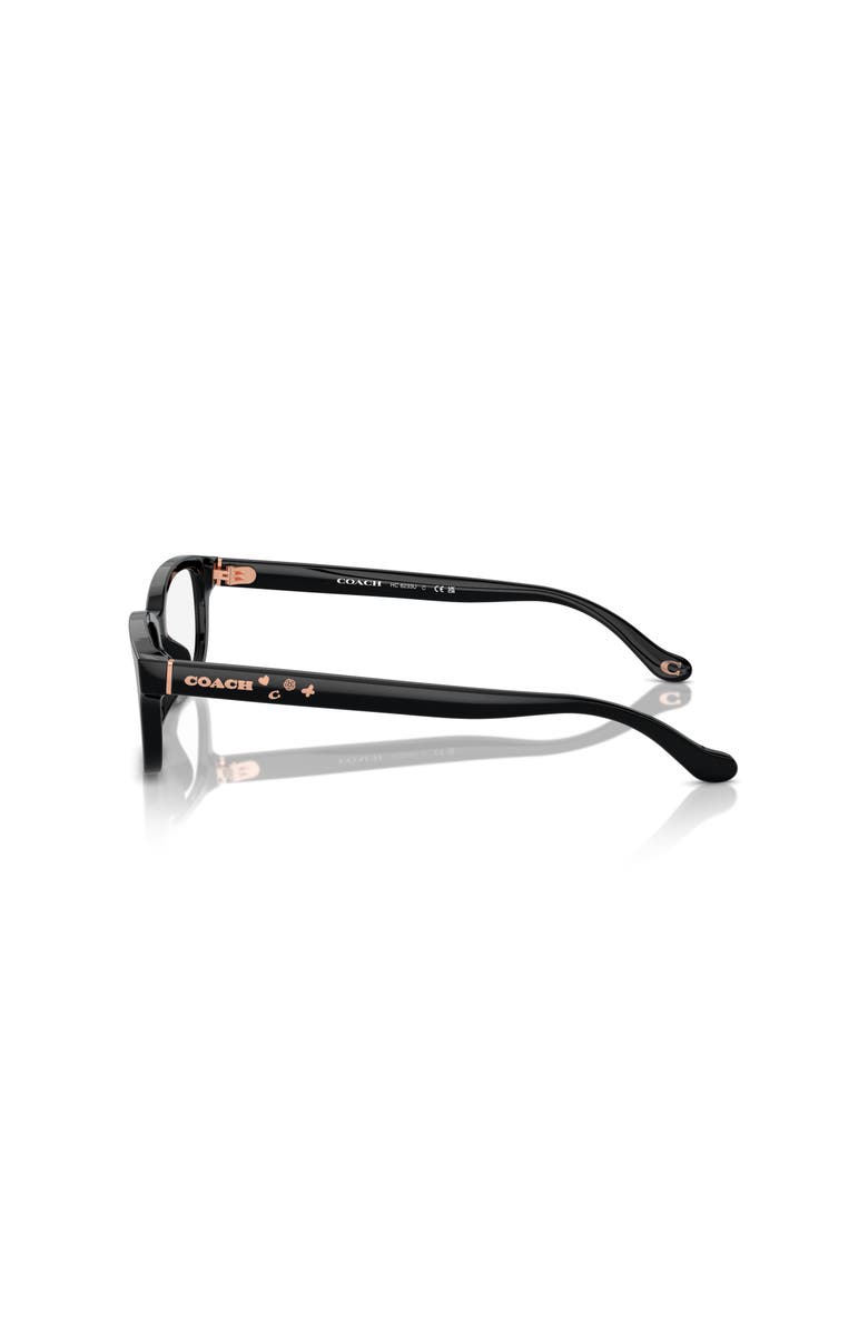 COACH 50mm Rectangle optical glasses, Alternate, color, Black