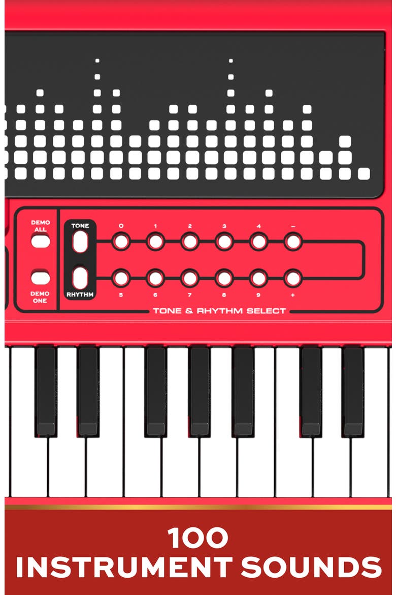 Stage Stars Standing Keyboard Toy, Alternate, color, RED