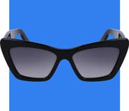 FERRAGAMO Gancini 55mm Gradient Rectangle Sunglasses