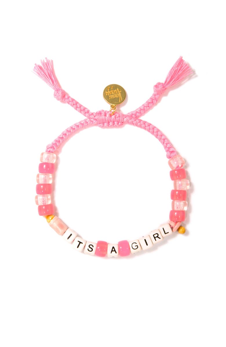 Venessa Arizaga It's a Girl Bracelet, Main, color, Pink