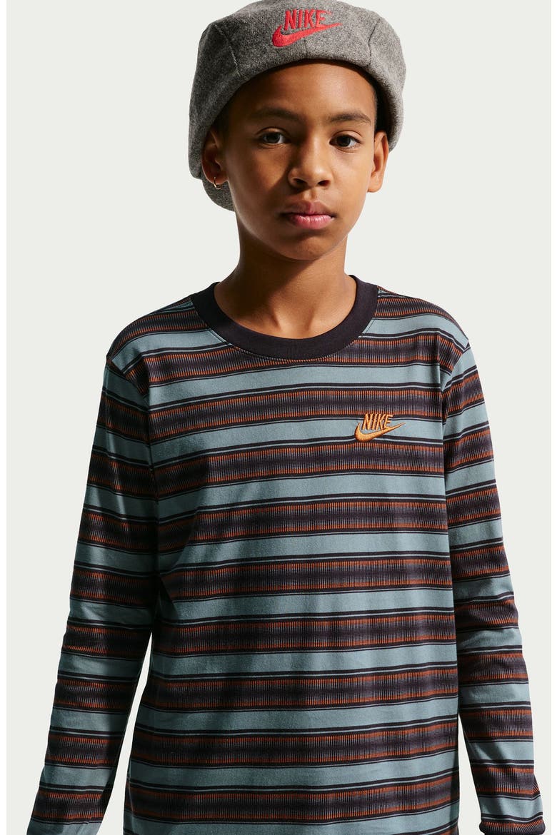 Kids' Sportswear Long Sleeve T-Shirt, Alternate, color, SMOKE GREY