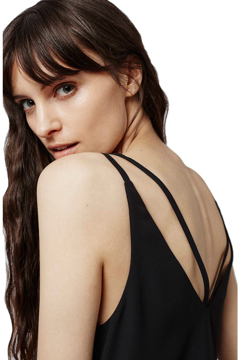 Double Strap V-Back Camisole, Alternate, color, BLACK