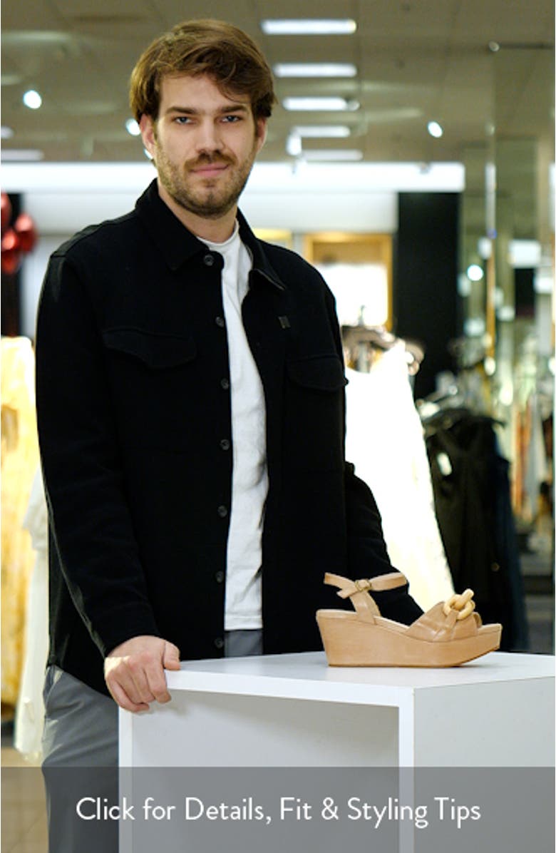 Chain Ankle Strap Wedge Sandal, sales video thumbnail