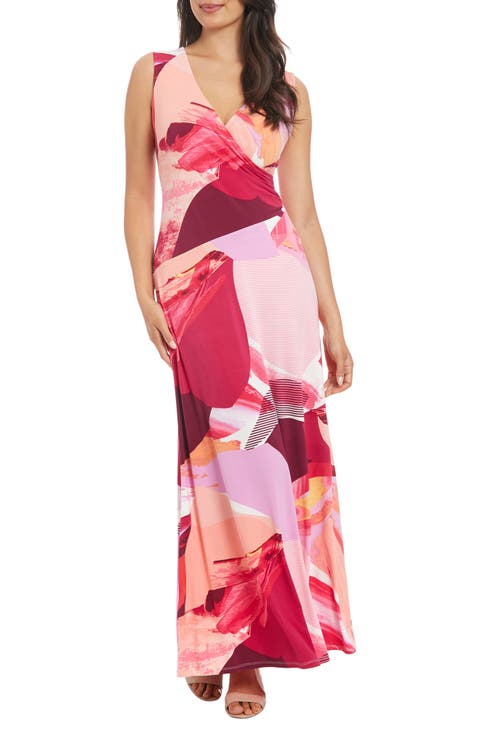 Sleeveless Faux Wrap Maxi Dress (Petite)