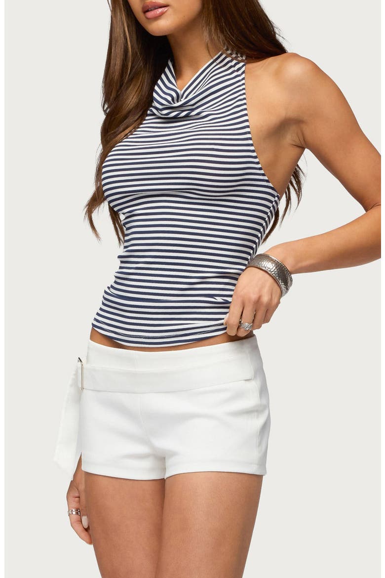 Loran Stripe Halter Tank, Alternate, color, NAVY-AND-WHITE