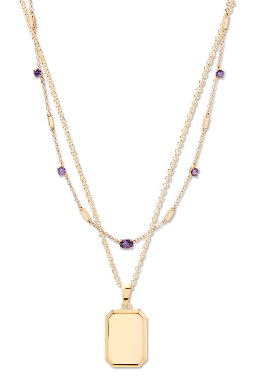 Brook & York Brook And York Willow Birthstone Layering Set In Gold February