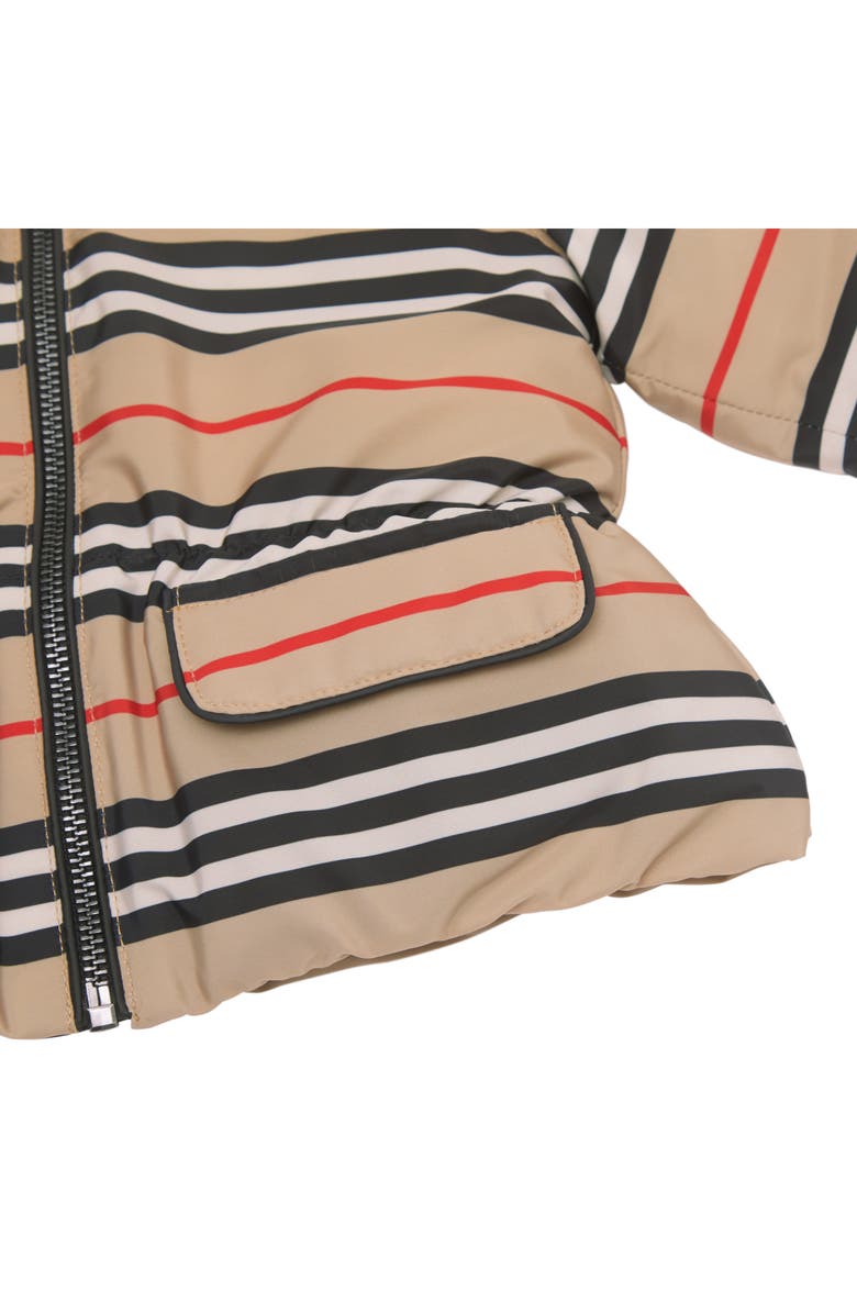 Burberry Mollie Icon Stripe Down Jacket, Alternate, color, 