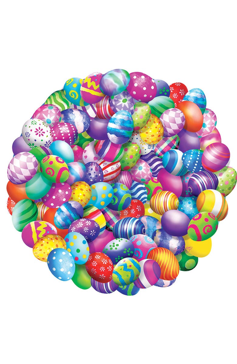 Sunsout Easter Eggs 500 piece Jigsaw Puzzle for Adults Round, Alternate, color, Multicolor