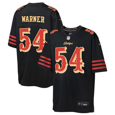 Youth Nike Fred Warner Black San Francisco 49ers 2025 Rivalries Collection Game Jersey