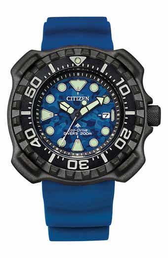 Citizen Promaster Dive Faux Leather Strap Watch, 46mm