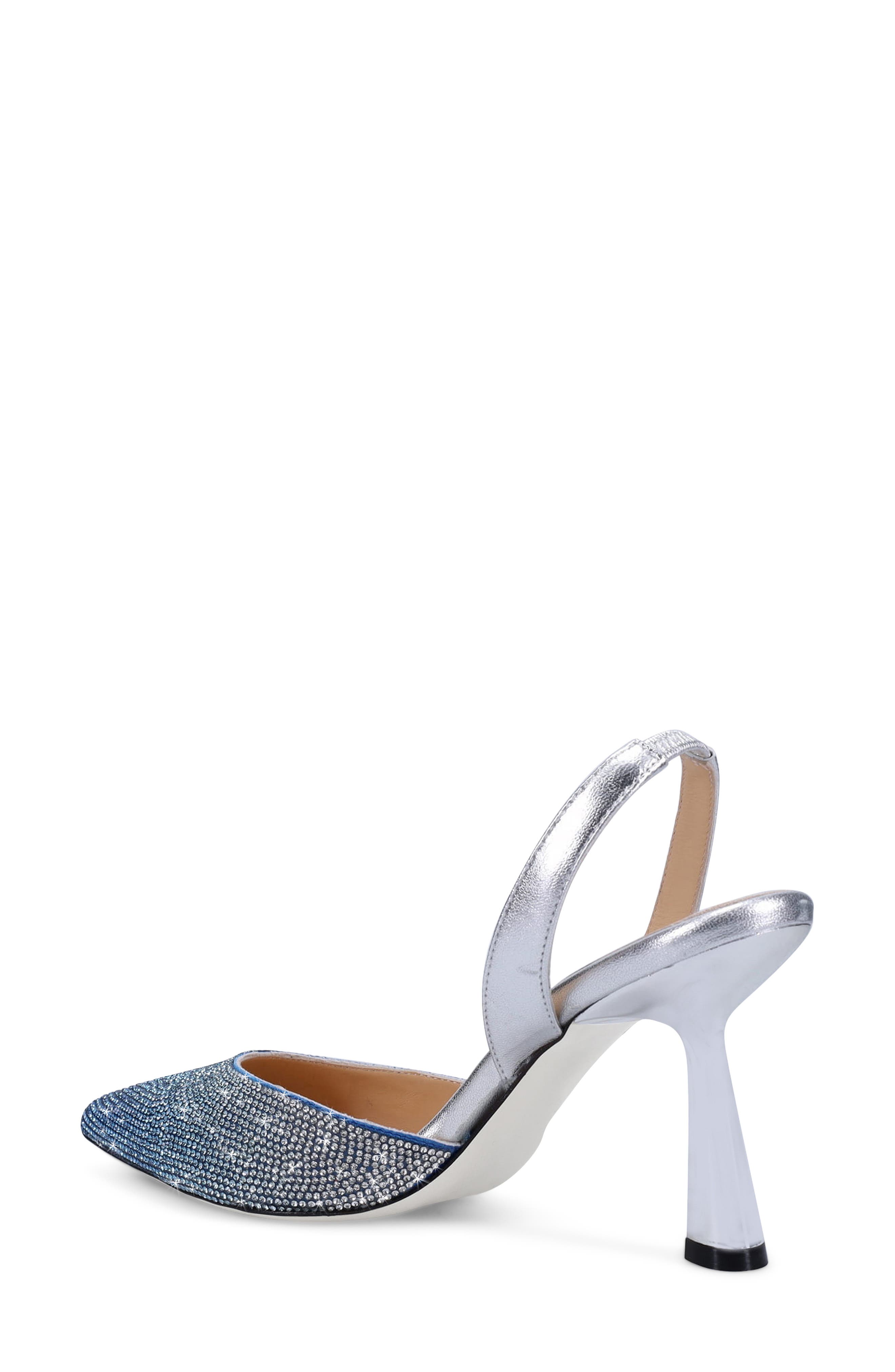 Ron White Daphny Slingback Pointed Toe Pump, Alternate, color, Silver