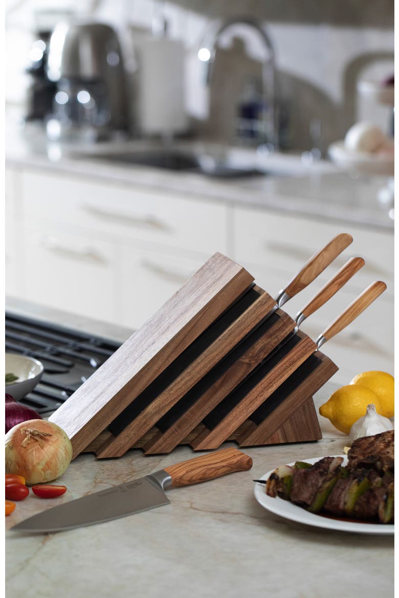 Oliva Elite 5 Piece Knife Block Set, Alternate, color, Oliva