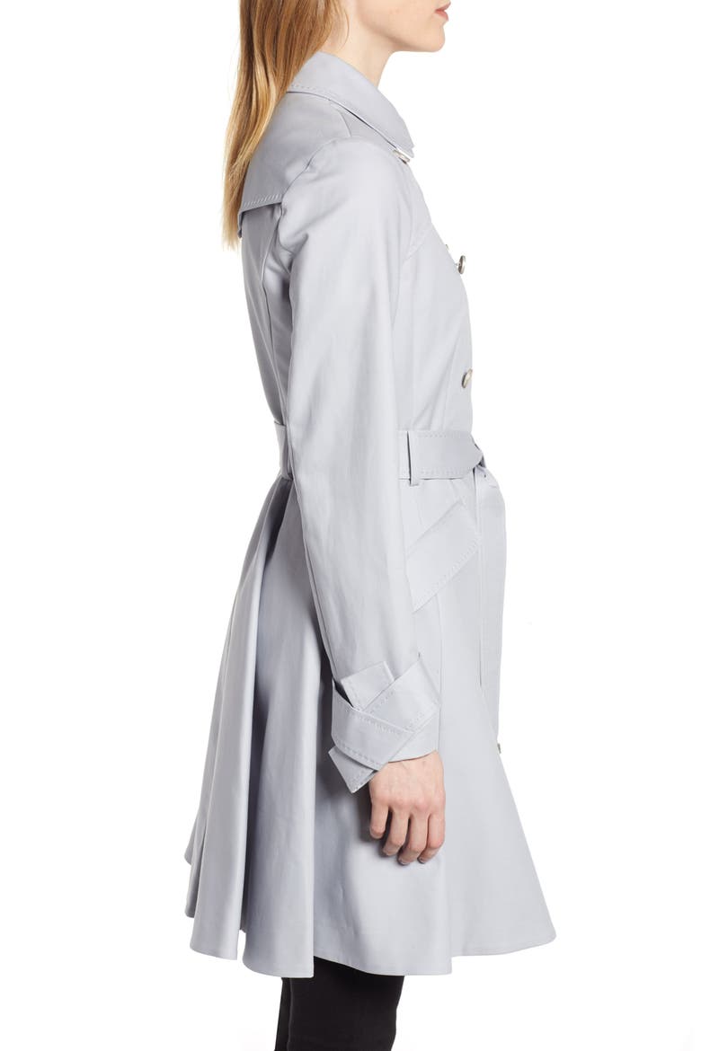 Tie Cuff Detail Trench Coat, Alternate, color, GREY