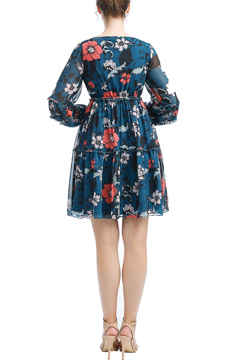 Kimi & Kai Jupiter Maternity Babydoll Dress, Alternate, color, Multicolored