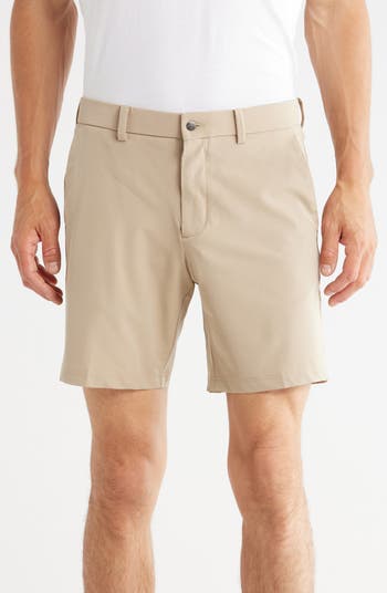 9-Inch Solid Flat Front Golf Shorts
