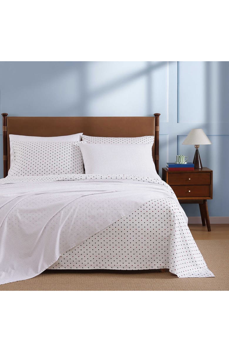 Tommy Hilfiger New England Plaid Cotton Sheet Set, Alternate, color, Red/ Deep Blue