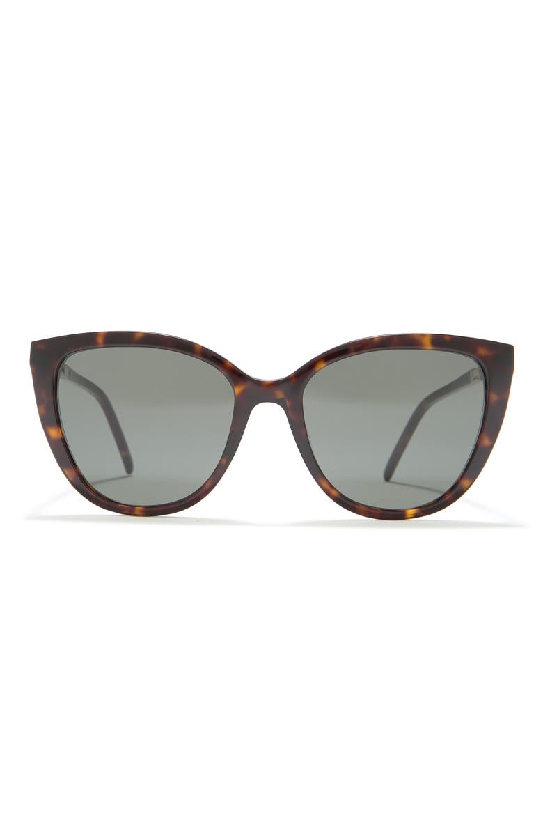 55mm Cat Eye Sunglasses, Main, color, HAVANA SILVER GREY