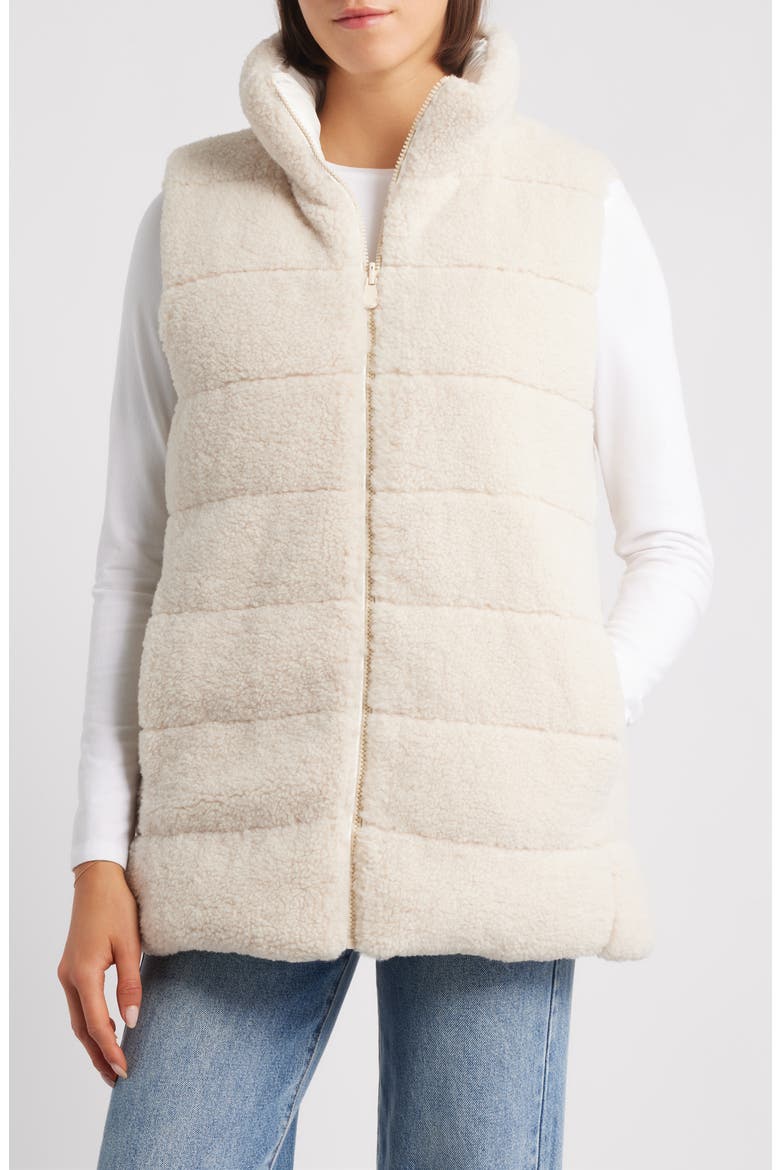 Calis Reversible Puffer Vest, Main, color, SHORE BEIGE