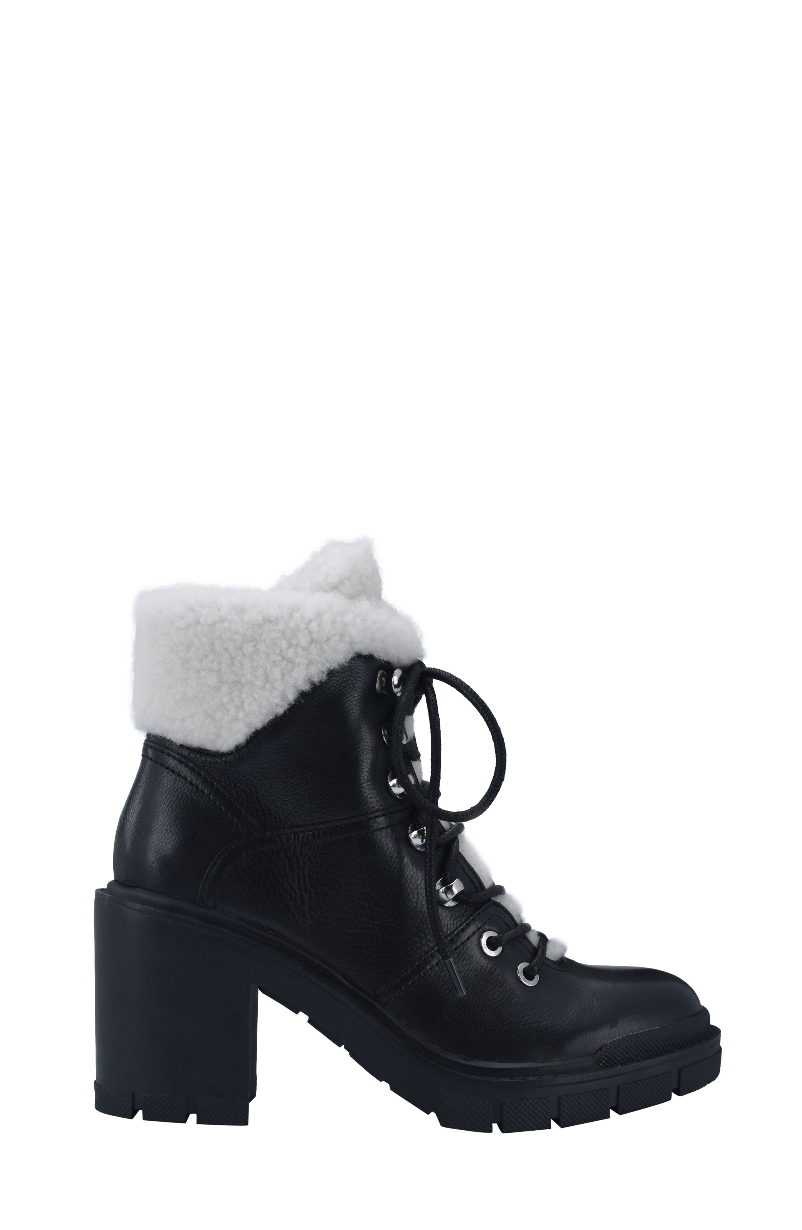 Marc Fisher LTD Marc Fisher Vacinta Genuine Shearling Bootie, Alternate, color, 
