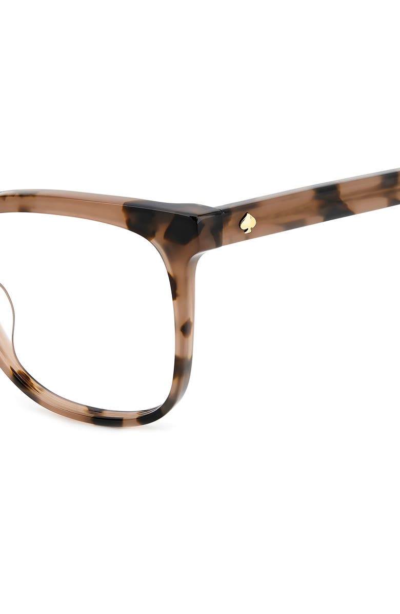 Kate Spade New York brieana 53mm square reading glasses, Alternate, color, Havana