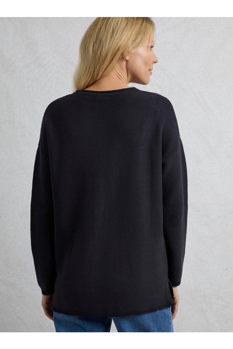 Dalla Knitted Crew Neck Jumper, Alternate, color, Dark Navy