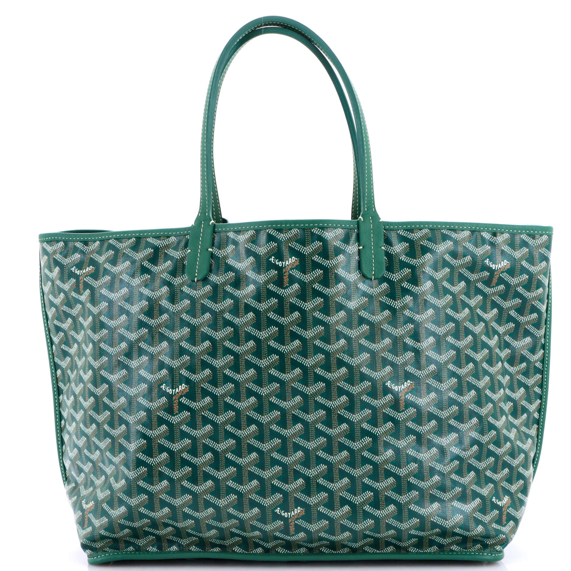 Pre-Owned Goyard Anjou Reversible Tote Coated Canvas PM, Main, color, Green