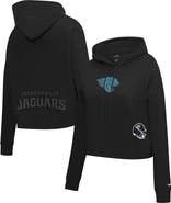 PRO STANDARD Women's Pro Standard Black Jacksonville Jaguars Jeweled Cropped Pullover Hoodie