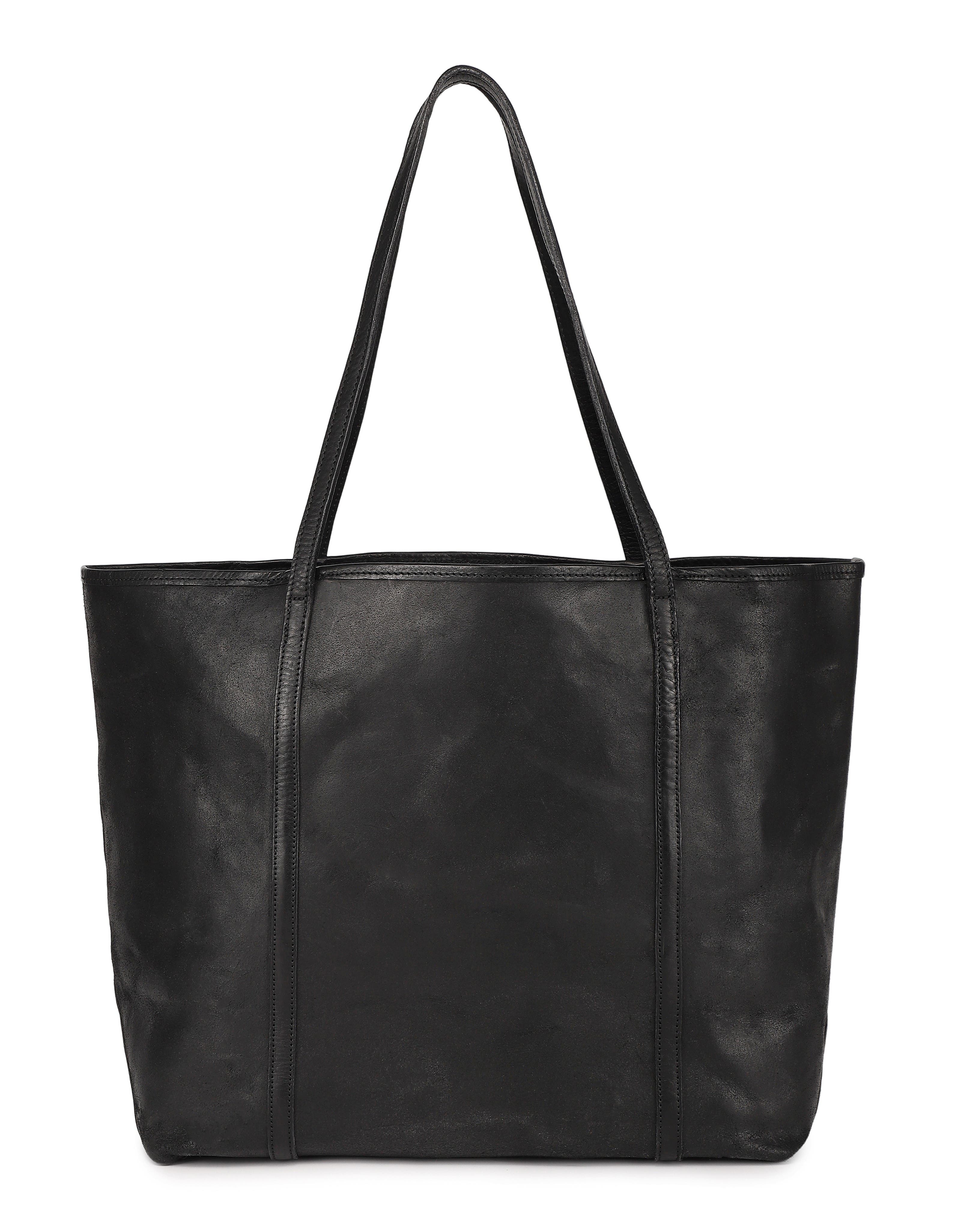 OLD TREND Alder Genuine Leather Everyday Shoulder Tote, Alternate, color, Black