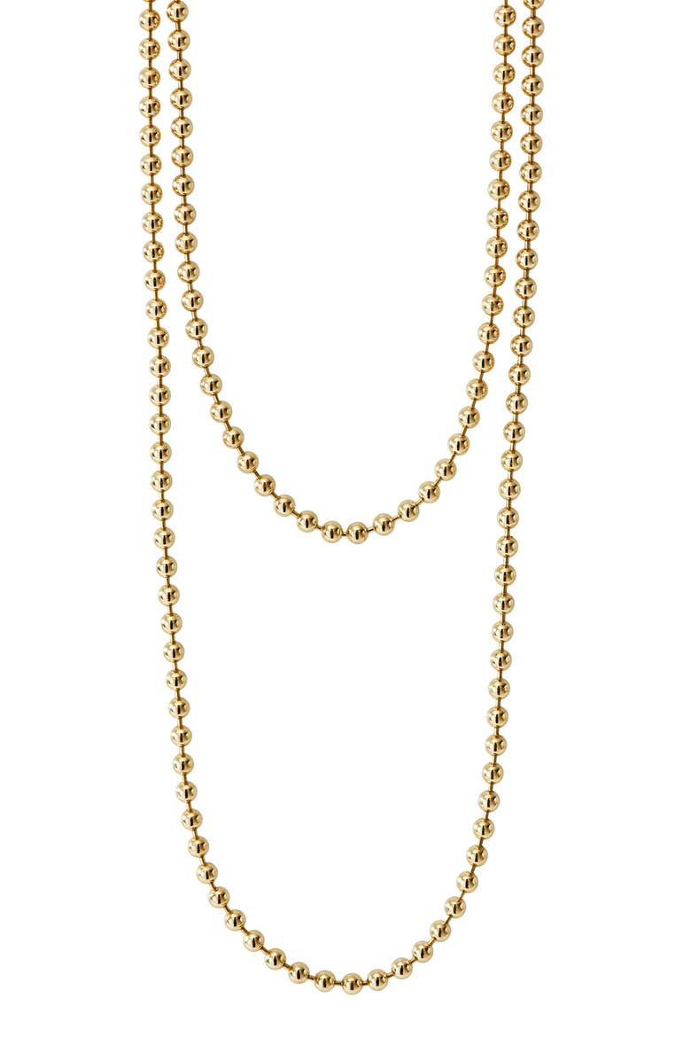 LAGOS Beaded Caviar Necklace, Alternate, color, Gold