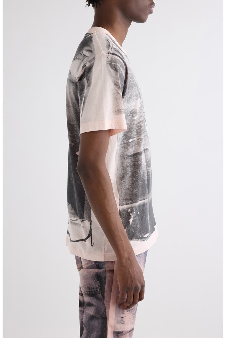 Eamon Trompe l'Oeil T-Shirt, Alternate, color, PINK/ GREY