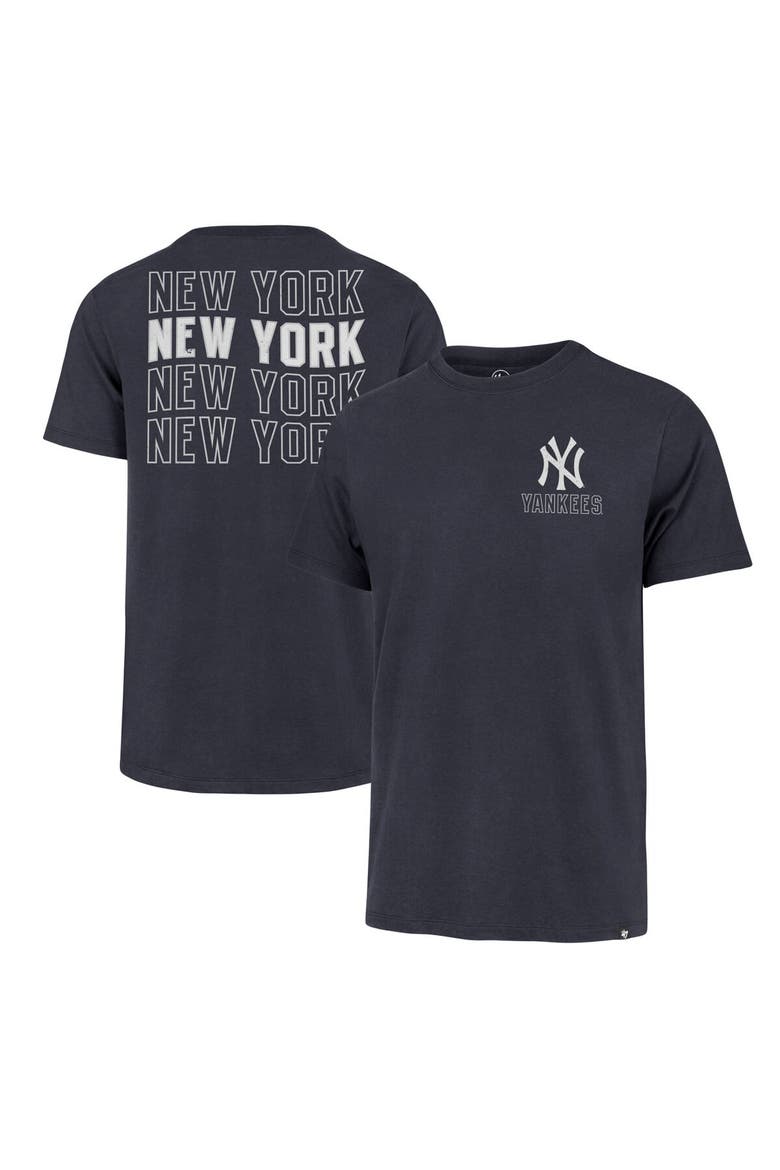 Men's '47 Navy New York Yankees Hang Back Franklin T-Shirt, Main, color, Navy