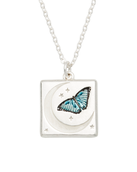 Butterfly & Moon Necklace