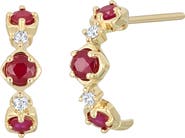 Bony Levy El Mar Ruby & Diamond Hoop Earrings