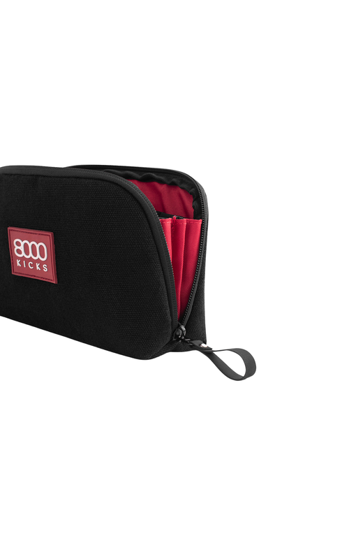 8000kicks Accessory & Tech Pouch In Black Hemp