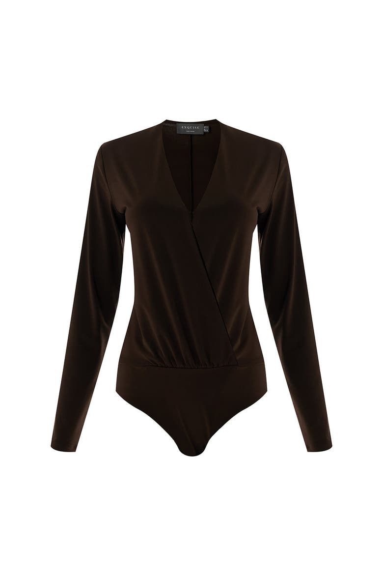 Meilani Long Sleeve Blouse, Alternate, color, BROWN