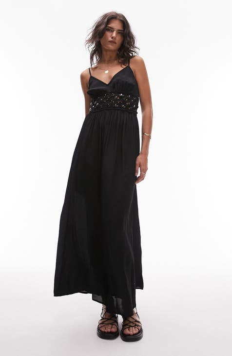 Beaded Waist Maxi Dress