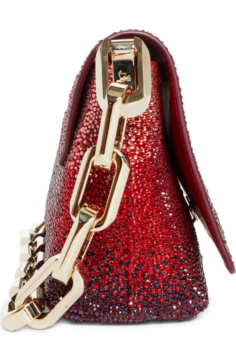 Christian Louboutin Small Degraclutch Crystal Embellished Shoulder Bag, Alternate, color, Fever/ Multi