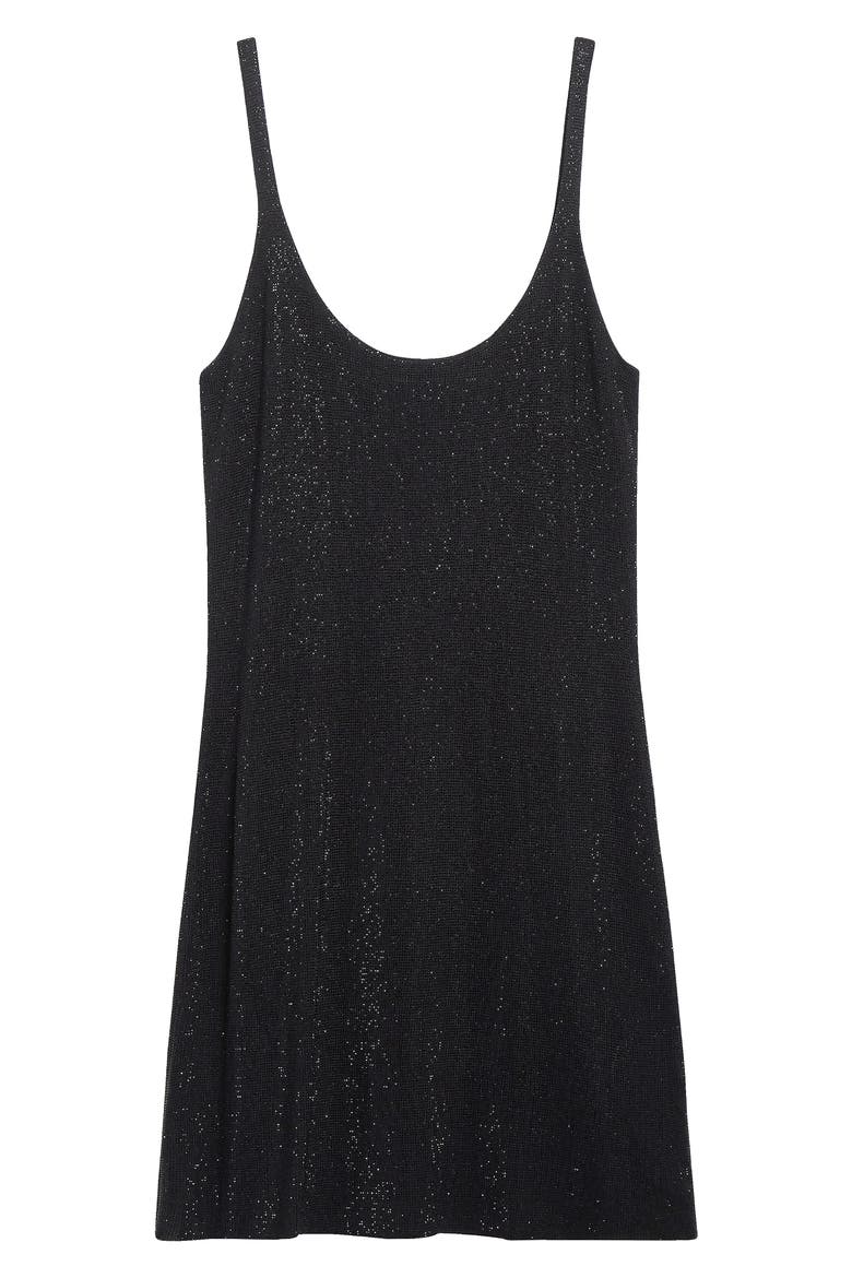 Crystal Embellished Slipdress, Alternate, color, BLACK