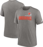 Nike Men's Nike Heather Charcoal Cleveland Browns Team Tri-Blend T-Shirt
