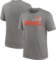 Nike Men's Nike Heather Charcoal Cleveland Browns Team Tri-Blend T-Shirt