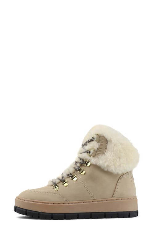 Pajar Chalet Faux Shearling Waterproof Bootie In Sand